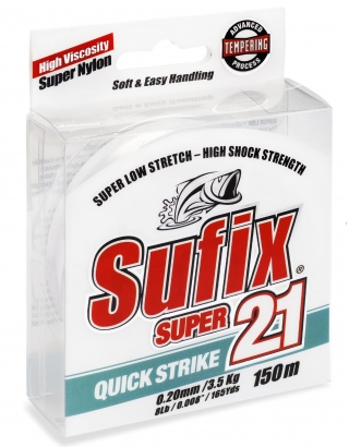 Sufix Super 21 Quick Strike Clear, 0.20 in de groep Lijnen / Monofilament lijnen bij Sportfiskeprylar.se (100262NO)
