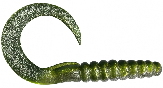 ShadXperts SX XXL Tail 11\'\' 27cm., Silverglitter / Green in de groep Kunstaas / Softbaits / Snoek Softbaits bij Sportfiskeprylar.se (000628153)