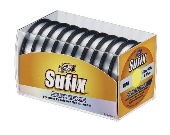 Sufix Supreme 100m Clear in de groep Haken & Terminal Tackle / Voor zeevissen en materiaal voor onderlijnen / Onderlijnmateriaal / Onderlijnmateriaal Monofilament bij Sportfiskeprylar.se (00623r)
