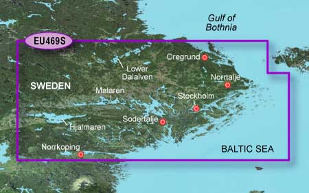 Garmin Bluechart G3 Vision 469S Norrköping-Öregrund in de groep Marine Elektronica & Boot / Kaartplotters & Navigatie bij Sportfiskeprylar.se (010-C0813-00)