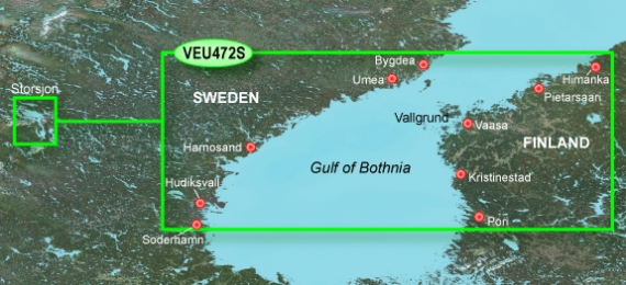 Garmin Bluechart G3 Vision 472S Söderhamn- Umeå in de groep Marine Elektronica & Boot / Kaartplotters & Navigatie bij Sportfiskeprylar.se (010-C0816-00)