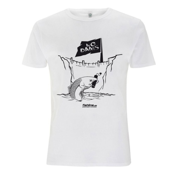 Fishline No Dams Men\'s 100% Organic Cotton t-shirt in de groep Kleding & Schoenen / Kleding / T-shirts bij Sportfiskeprylar.se (01098_NODAMS-Sr)