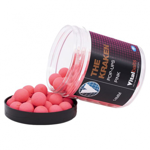 Vital Baits Pop-ups The Kraken Pink 80g in de groep Kunstaas / Boilies, Haakaas & Grondaas / Popups & Wafters bij Sportfiskeprylar.se (04-0023r)