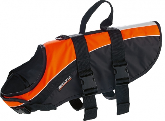 Baltic Mascot Dog Vest Black/Orange in de groep Kleding & Schoenen / Drijvende kleding / Reddingsvesten / Reddingsvesten Kat & Honden bij Sportfiskeprylar.se (0430-000-0r)