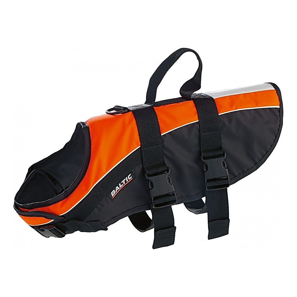Baltic Mascot Dog Vest Black/Orange in de groep Kleding & Schoenen / Drijvende kleding / Reddingsvesten / Reddingsvesten Kat & Honden bij Sportfiskeprylar.se (0430-000-0r)