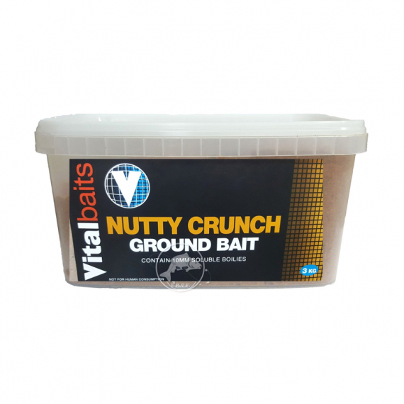 Vital Baits Groundbait Nutty Crunch Bucket 3kg in de groep Kunstaas / Boilies, Haakaas & Grondaas / Grondvoer / Grondvoer bij Sportfiskeprylar.se (08-0009)