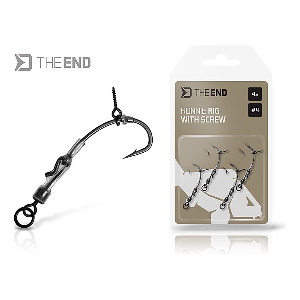 Delphin The End Ronnie Rig with Bait Screw 4-pack in de groep Haken & Terminal Tackle / Kant-en-klare rigs bij Sportfiskeprylar.se (101005681r)