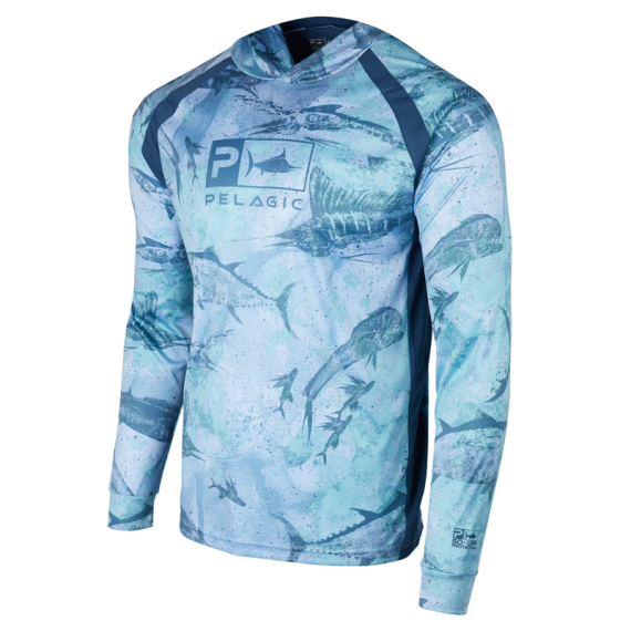 Pelagic Vaportek Hooded - Open Seas Blue in de groep Kleding & Schoenen / Kleding / Truien / Hoodies bij Sportfiskeprylar.se (1015223007-BLUr)