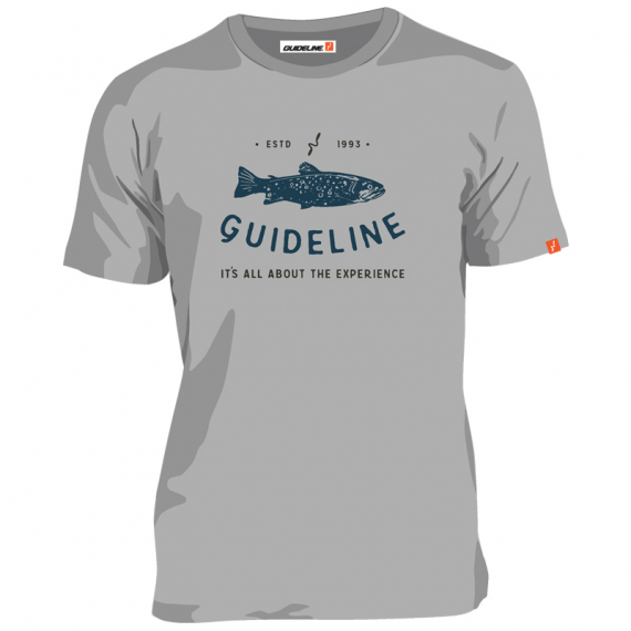 Guideline The Trout ECO Tee Grey Melange in de groep Kleding & Schoenen / Kleding / T-shirts bij Sportfiskeprylar.se (106116GLr)