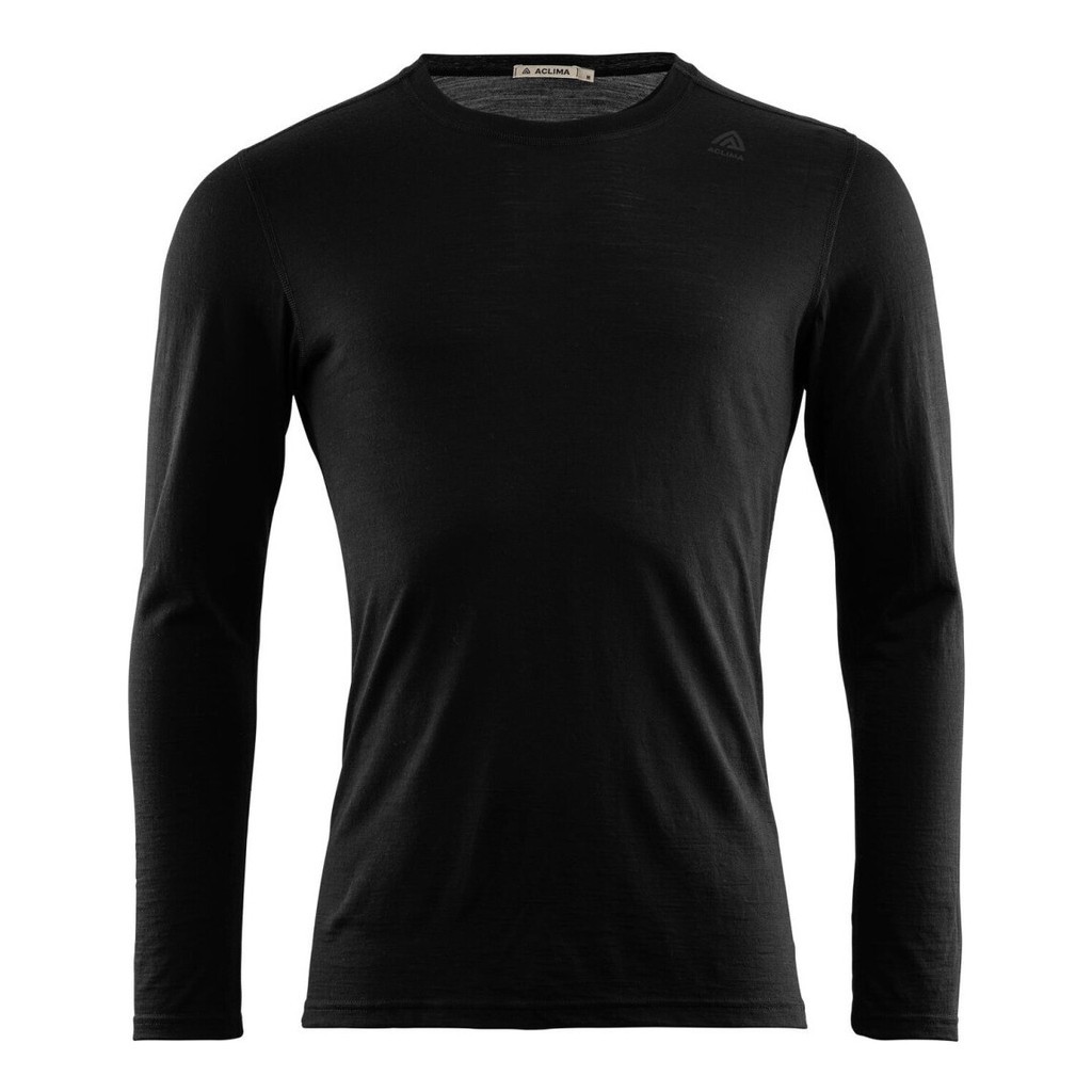 Aclima LightWool Undershirt Long Sleeve Jet Black in de groep Kleding & Schoenen / Kleding / Onderkleding & Ondergoed / Basislaag top bij Sportfiskeprylar.se (106740r)