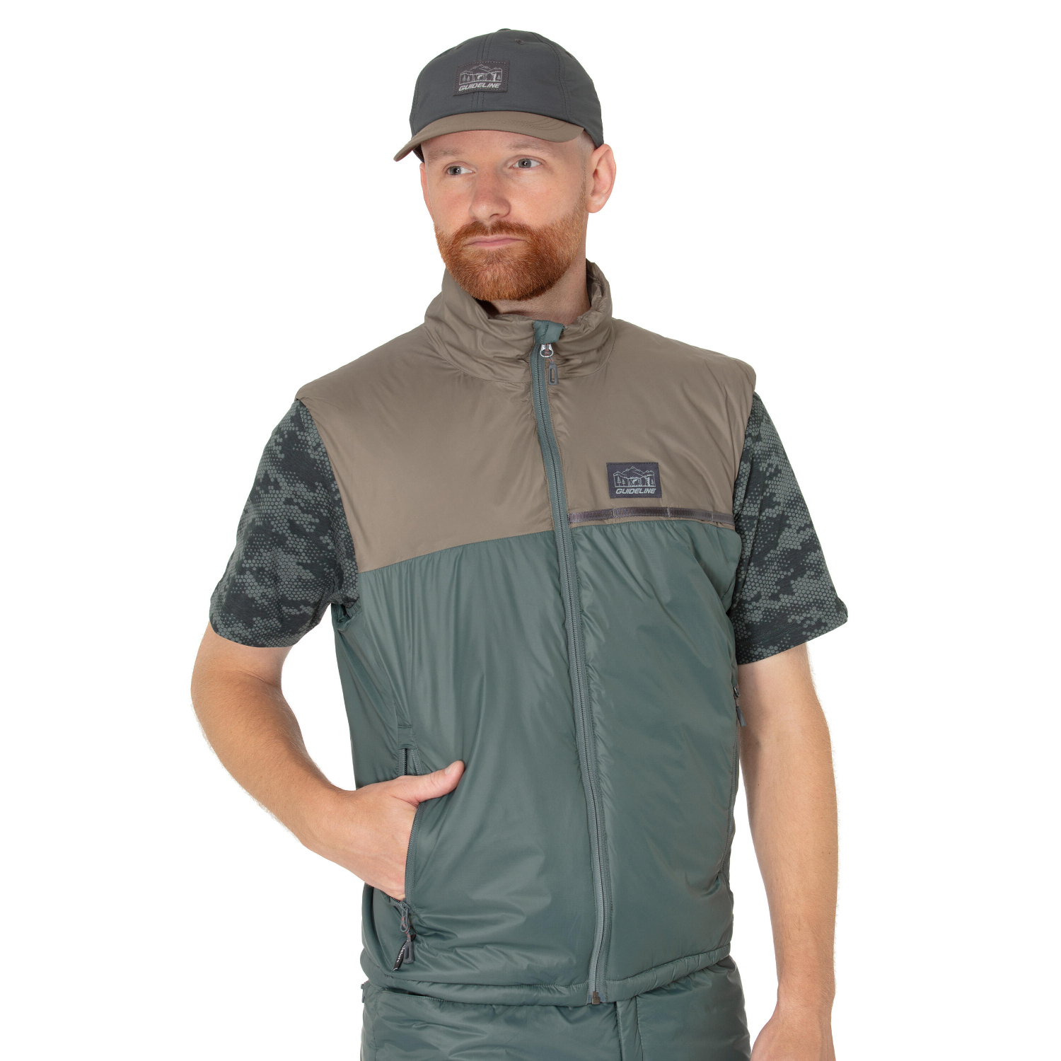 Guideline Loft Vest Walnut/Algae Green in de groep Kleding & Schoenen / Kleding / Vesten bij Sportfiskeprylar.se (107891r)