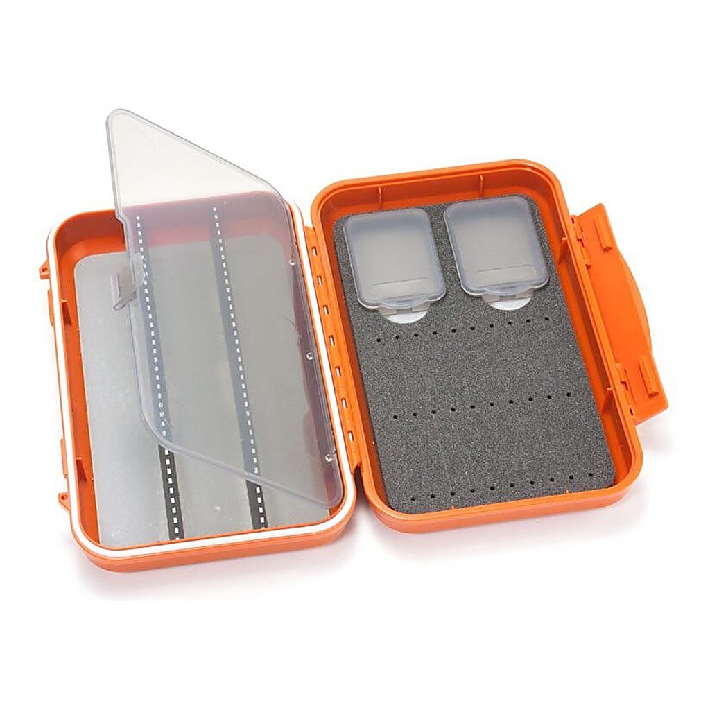 C&F Medium 2-Row WP Tube Fly Case w 3 Comp (CF-2403V) Burnt Orange in de groep Opslag / Tackleboxen / Vliegvisboxen bij Sportfiskeprylar.se (1100181)