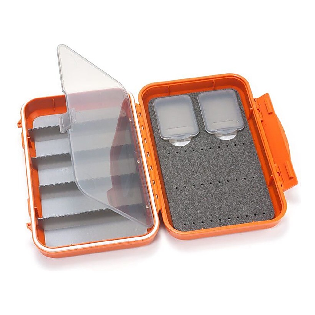 C&F Medium 2-Row WP Tube Fly Case w 5 Comp (CF-2405H) Burnt Orange in de groep Opslag / Tackleboxen / Vliegvisboxen bij Sportfiskeprylar.se (1100183)
