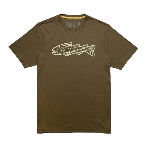 Howler Bro\'s T-Shirt Trout Bolt Ivy Green in de groep Kleding & Schoenen / Kleding / T-shirts bij Sportfiskeprylar.se (110925F-TRO-Sr)