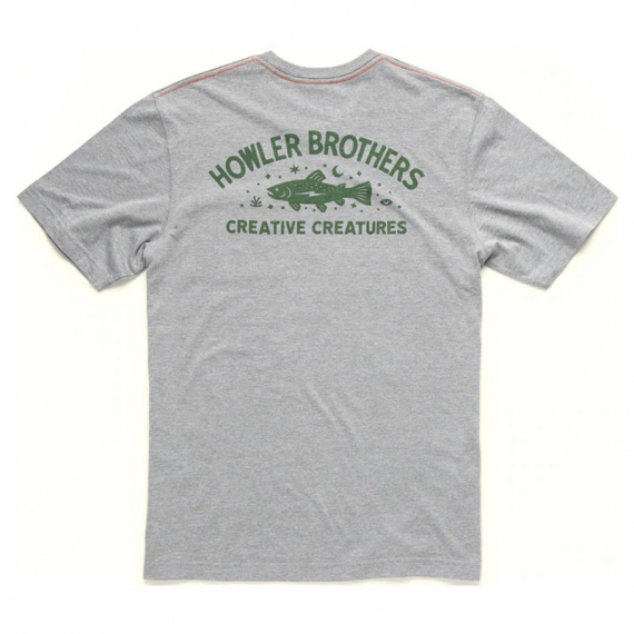 Howler T-Shirt Pocket Creative Creatures Trout Heather Grey in de groep Kleding & Schoenen / Kleding / T-shirts bij Sportfiskeprylar.se (111022S-HEA-Mr)