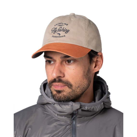 Guideline Fly Fishing Cap - Khaki/Pumpkin in de groep Kleding & Schoenen / Petten, mutsen en overig / Petten bij Sportfiskeprylar.se (111067GL)