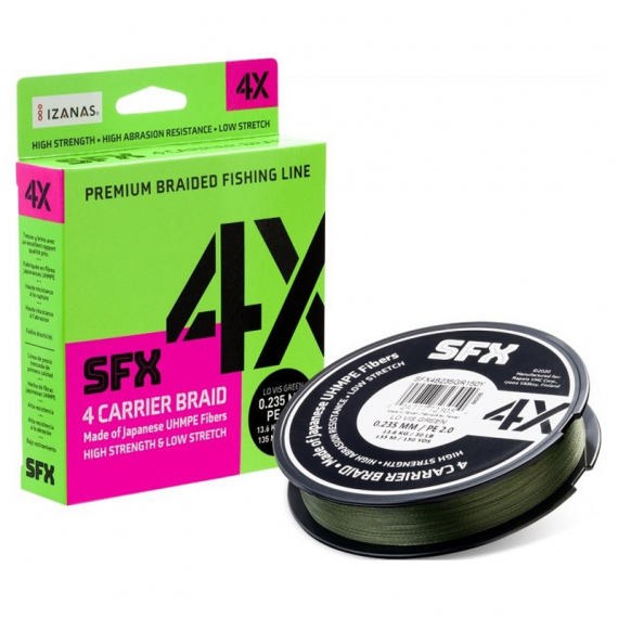 SFX 4X Braid Low Vis Green 137m - 0,128mm in de groep Lijnen / Gevlochten Lijnen bij Sportfiskeprylar.se (126707NO)