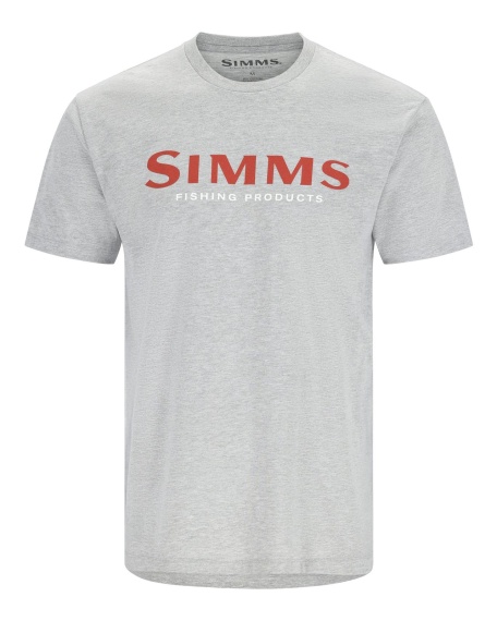Simms Logo T-Shirt Grey Heather Crimson in de groep Kleding & Schoenen / Kleding / T-shirts bij Sportfiskeprylar.se (12803-2023-20r)
