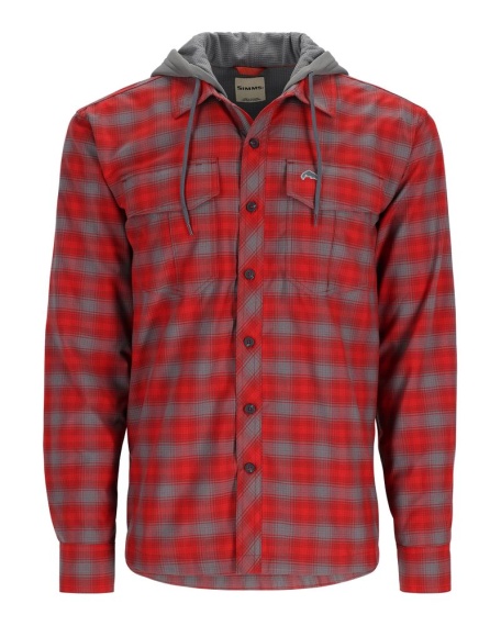 Simms Coldweather Hoody Auburn Red MC Plaid in de groep Kleding & Schoenen / Kleding / Overhemden bij Sportfiskeprylar.se (13069-1170-20r)
