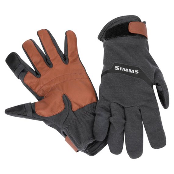 Simms LW Wool Tech Glove Carbon - M in de groep Kleding & Schoenen / Kleding / Handschoenen bij Sportfiskeprylar.se (13113-003-30)