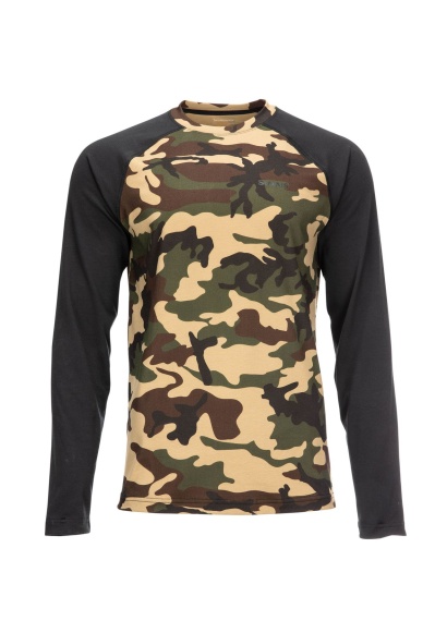 Simms Lightweight Baselayer Top CX Woodland Camo in de groep Kleding & Schoenen / Kleding / Onderkleding & Ondergoed / Basislaag top bij Sportfiskeprylar.se (13309-569-20r)