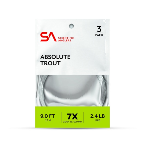 SA Absolute Trout Leader 3-pack 9\' in de groep Haken & Terminal Tackle / Voor zeevissen en materiaal voor onderlijnen / Kant-en-klare onderlijnen / Tapered onderlijnen bij Sportfiskeprylar.se (134248r)