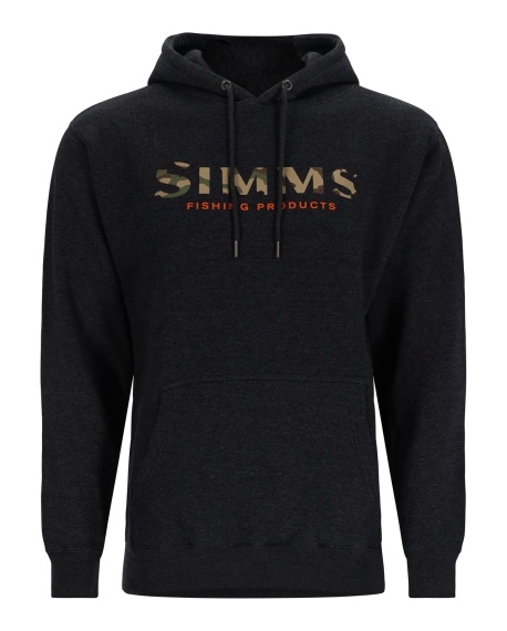Simms Logo Hoody Charcoal Heather in de groep Kleding & Schoenen / Kleding / Truien / Hoodies bij Sportfiskeprylar.se (13456-086-20r)
