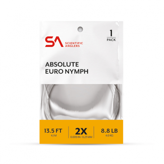 SA Absolute Euro Nymph Leader 13.5\' 2X (0,23mm) in de groep Haken & Terminal Tackle / Voor zeevissen en materiaal voor onderlijnen bij Sportfiskeprylar.se (134828)
