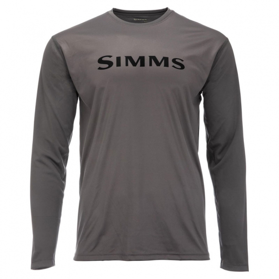 Simms Tech Tee Steel - M in de groep Kleding & Schoenen / Kleding / Truien / T-shirts met lange mouwen bij Sportfiskeprylar.se (13483-030-30)