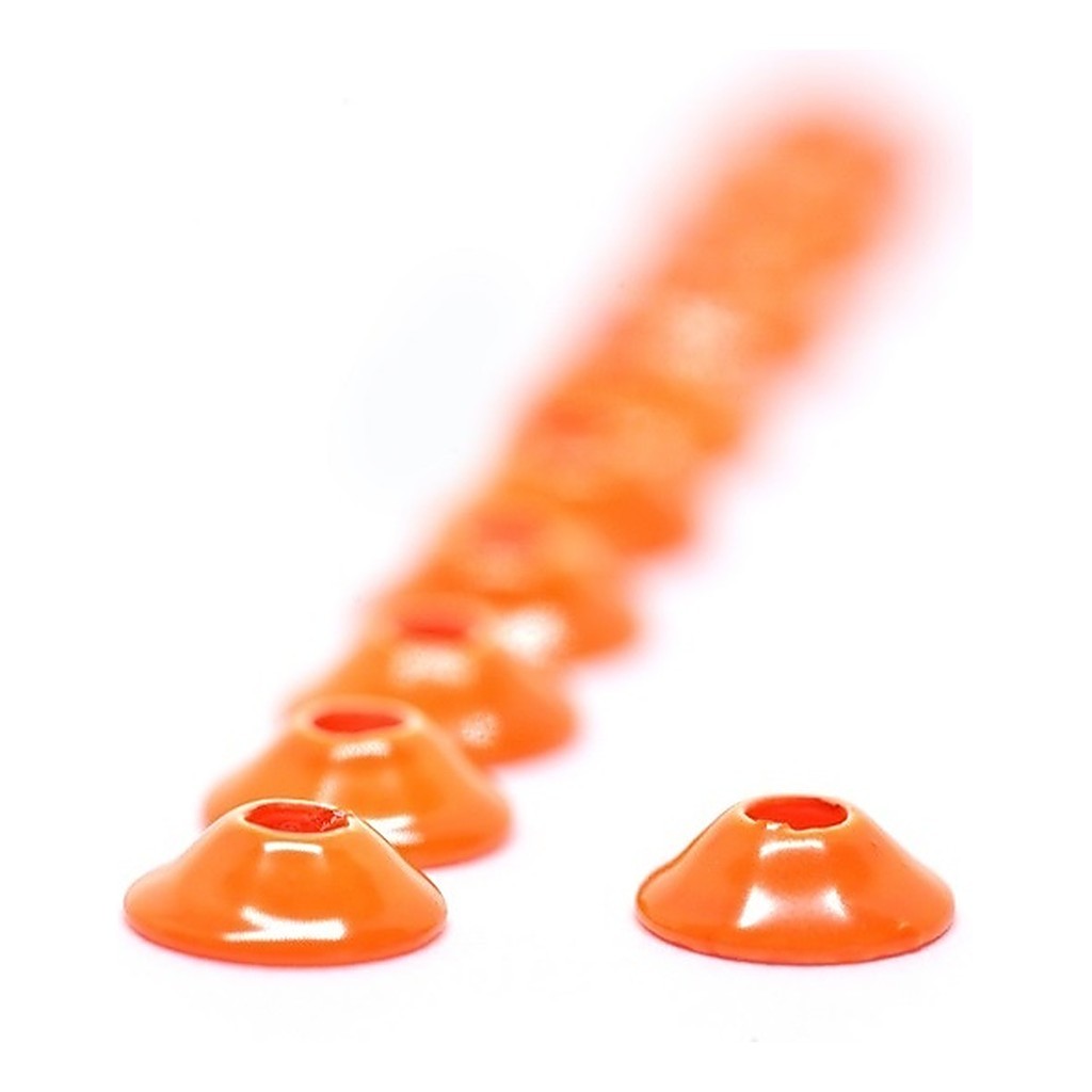 FutureFly Ufo Disc - Fl Orange in de groep Haken & Terminal Tackle / Vliegvis bindmateriaal / Vliegbindmateriaal / Cones bij Sportfiskeprylar.se (1350-005)