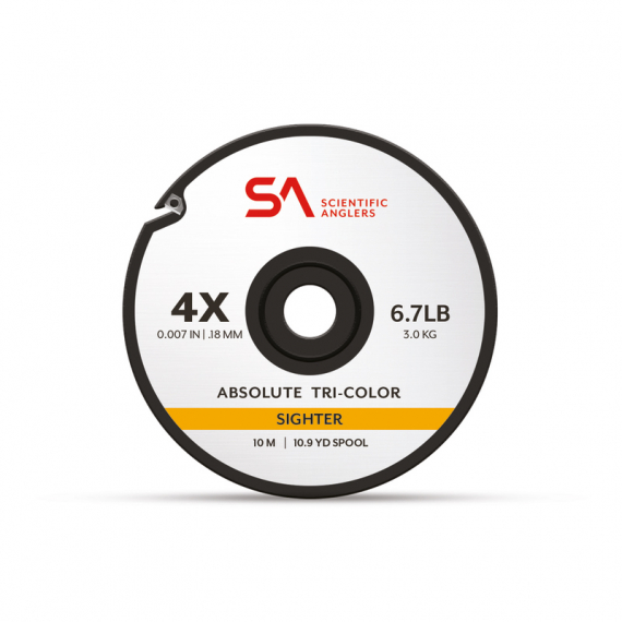 SA Absolute Tri-Color Sighter 4X (0,18 mm) in de groep Haken & Terminal Tackle / Voor zeevissen en materiaal voor onderlijnen / Onderlijnmateriaal / Onderlijnmateriaal Vliegvissen bij Sportfiskeprylar.se (135726)