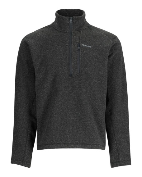 Simms Rivershed Quarter Zip Black Heather in de groep Kleding & Schoenen / Kleding / Truien / Sweatshirts bij Sportfiskeprylar.se (13851-010-60)