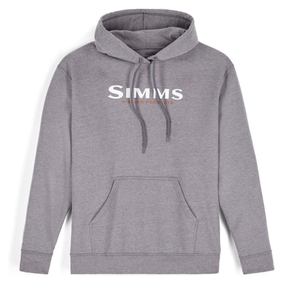 Simms Logo Hoody Grey Heather in de groep Kleding & Schoenen / Kleding / Truien / Hoodies bij Sportfiskeprylar.se (14143-067-20r)
