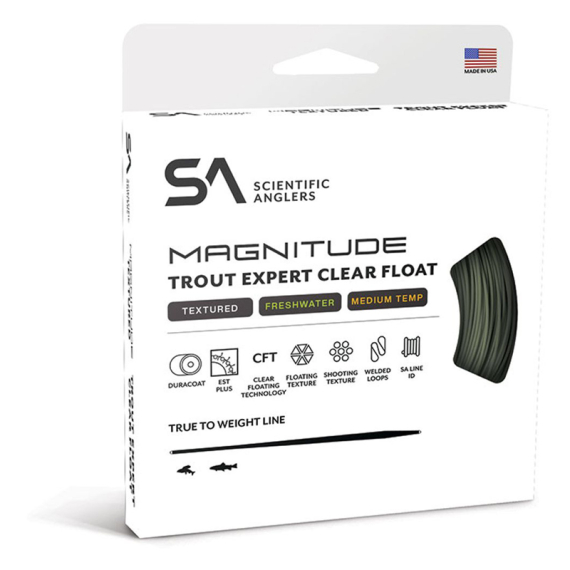 SA Magnitude Trout Expert Sage Green/Clear in de groep Lijnen / Vliesvislijnen / Enkele handlijnen bij Sportfiskeprylar.se (145336r)