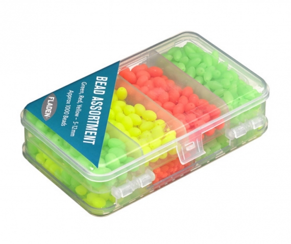 Flad Fluorescent pearls in tre colours in box in de groep Haken & Terminal Tackle / Rig Accessoires / Parels & Kralen bij Sportfiskeprylar.se (15-3651)