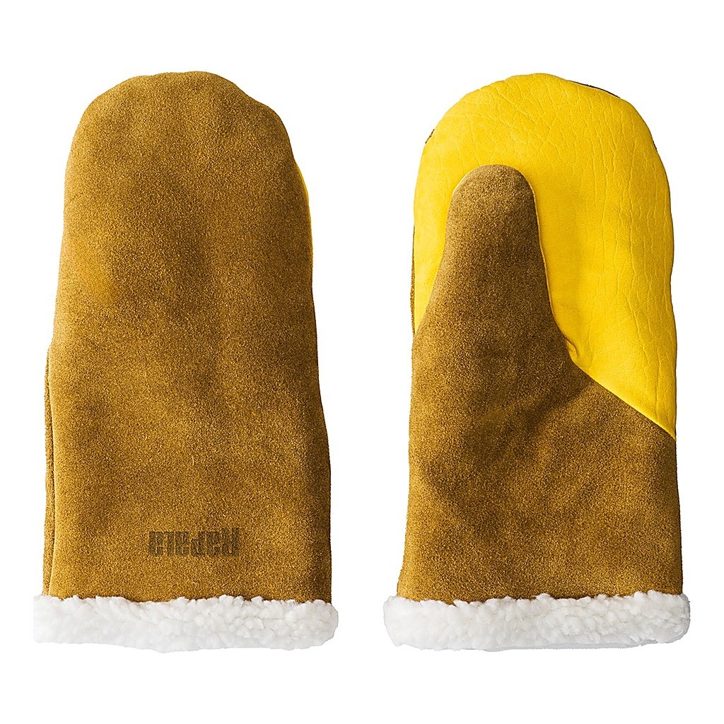 Rapala Winter Mitten Deer Leather Teddy Lining Yellow in de groep Kleding & Schoenen / Kleding / Handschoenen bij Sportfiskeprylar.se (156910NOr)