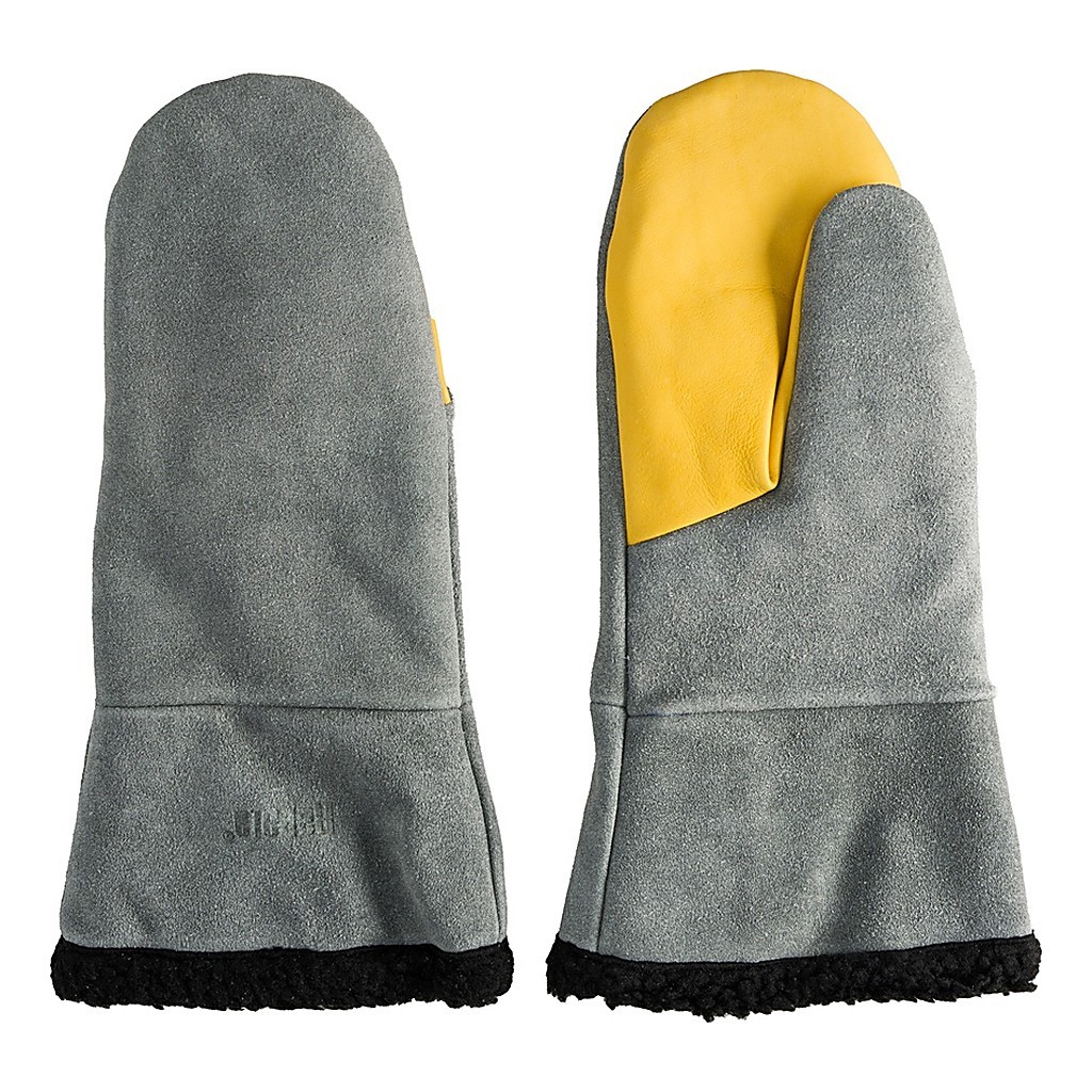 Rapala Winter Leather Mitten Fur Lining Grey/Yellow in de groep Kleding & Schoenen / Kleding / Handschoenen bij Sportfiskeprylar.se (156918NOr)