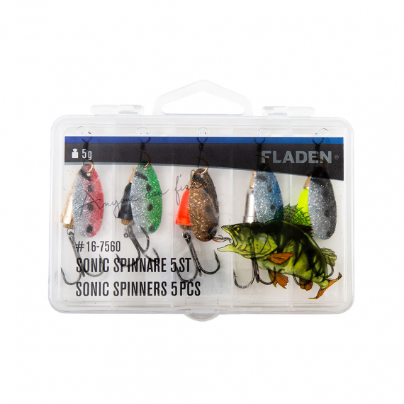 Fladen Sonic Spinners 5g 5pcs In Plastic Box in de groep Kunstaas / Inline Spinners bij Sportfiskeprylar.se (16-7560)