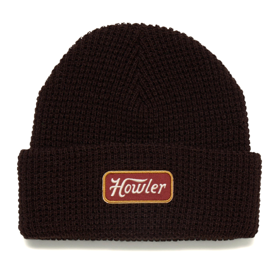 Howler Bro\'s Hawkeye Beanie Howler Script - Dark Brown in de groep Kleding & Schoenen / Petten, mutsen en overig / Petten bij Sportfiskeprylar.se (162225F-BRO)
