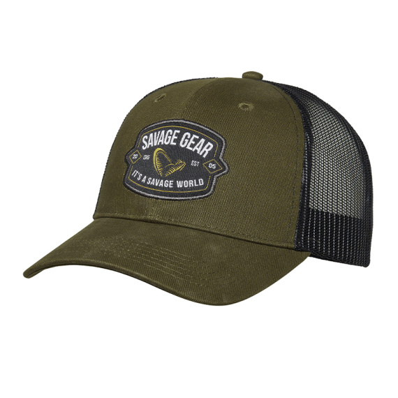 Savage Gear Badge Trucker Cap - Green in de groep Kleding & Schoenen / Petten, mutsen en overig / Petten bij Sportfiskeprylar.se (1642629)