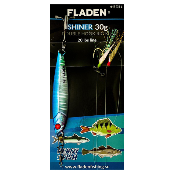 Fladen Shiner 30g double hook rig in de groep Vismethoden / Zeevissen / Haken & Terminal Tackle Zeevissen / Flasher Rigs & Zeevissen Rigs bij Sportfiskeprylar.se (17-270-1r)