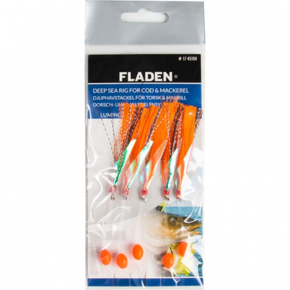 Fladen Luminous Silk Hooks Size 1/0 Orange in de groep Kunstaas / Kunstaas voor zeevissen / Flasher Rigs & Zeevissen Rigs bij Sportfiskeprylar.se (17-45104)