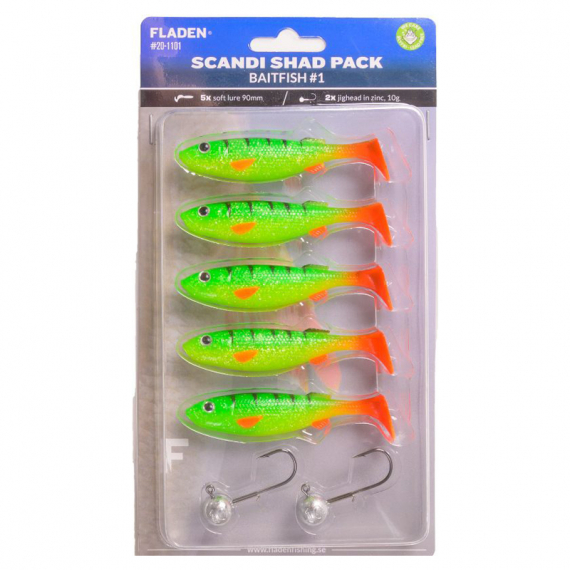 Fladen Maxximus Scandi Shad Pack Baitfish 9cm in de groep Kunstaas / Softbaits / Baars Softbaits & Snoekbaars Softbaits bij Sportfiskeprylar.se (20-1101r)