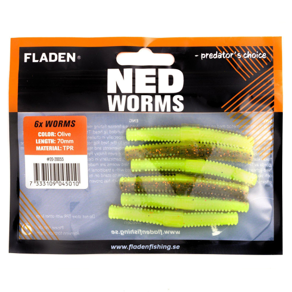 Fladen NED worm in de groep Vismethoden / Werpend vissen / Kunstaas / Softbaits / Craws & Creaturebaits bij Sportfiskeprylar.se (20-20051r)