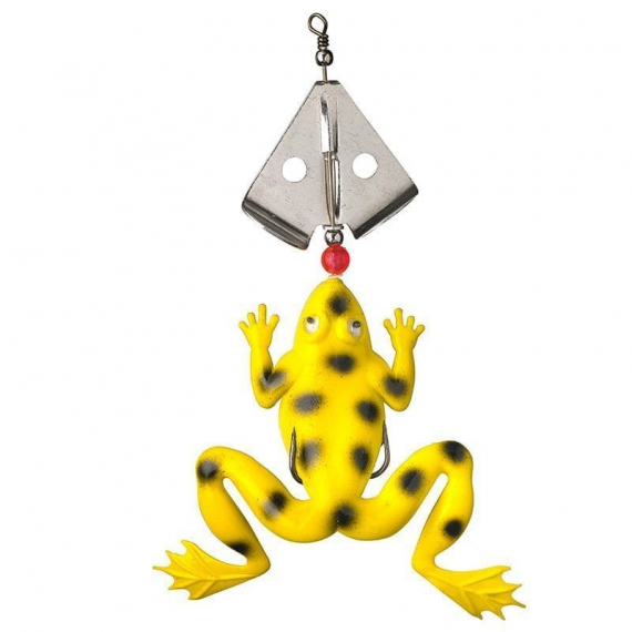 Fladen Frog Rotating Spoon 130mm 15g - Hot Yellow in de groep Kunstaas bij Sportfiskeprylar.se (20-57130-13)