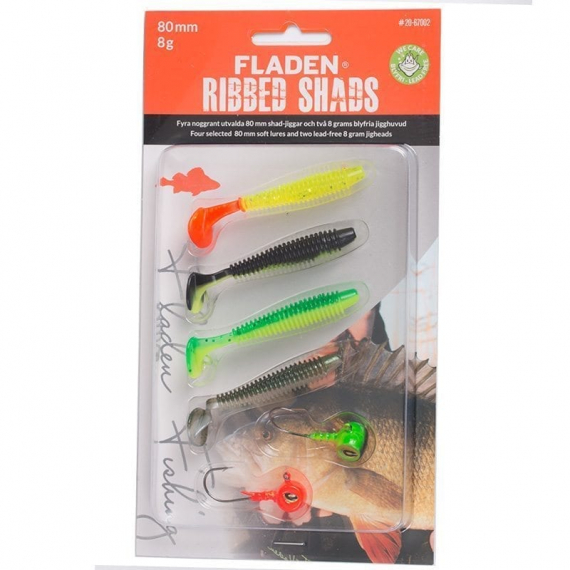 Fladen Jig Assortment Ribbed Shad in de groep Kunstaas / Kunstaaskits bij Sportfiskeprylar.se (20-67001r)