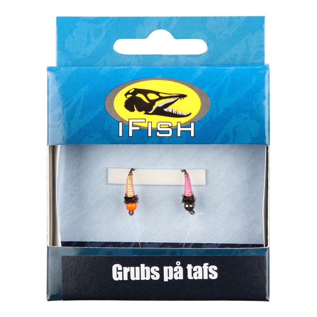 IFISH Grubs on leader 2-pcs in de groep Kunstaas / Ice Jigging kunstaas / Creaturebaits IJsvissen bij Sportfiskeprylar.se (20241578)