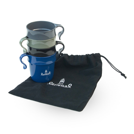 Stackable mug Kompispåsen, kit of 4 in bag in de groep Outdoor / Camping Keuken & Keukengerei / Bekers & Mokken bij Sportfiskeprylar.se (2030201-5332)