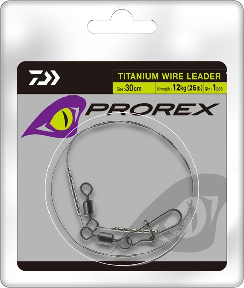 Daiwa Prorex Titanium Wire Leader 30cm in de groep Haken & Terminal Tackle / Voor zeevissen en materiaal voor onderlijnen / Kant-en-klare onderlijnen / Stalen onderlijnen & verenstaal leaders bij Sportfiskeprylar.se (204905r)