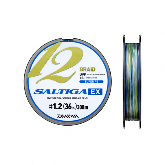 Daiwa Saltiga 12 Braid 2019 Multi Color 300m in de groep Lijnen / Gevlochten Lijnen bij Sportfiskeprylar.se (210580r)
